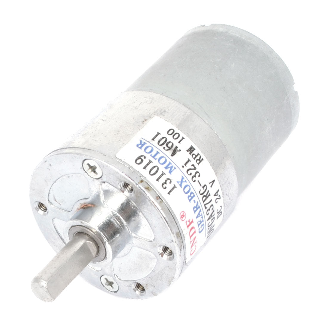uxcell Uxcell Silver Tone Metal DC 24V 100RPM Rotation Output Speed Motor