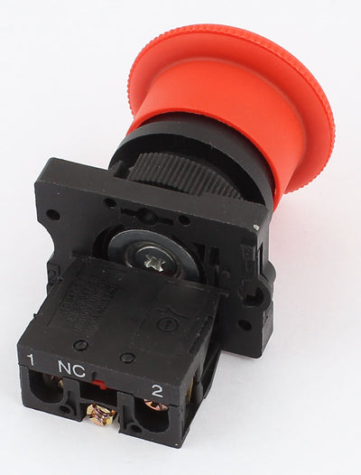 Harfington Uxcell Ui 600V Ith 10A SPST NC Emergency Stop Latching Red Mushroom Push Button Switch