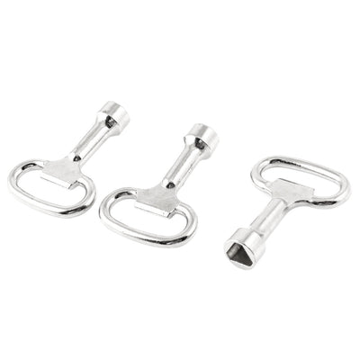 Harfington Uxcell 3 Pcs Stainless Steel Electric Cupboard Cabinets Lock Triangle Key