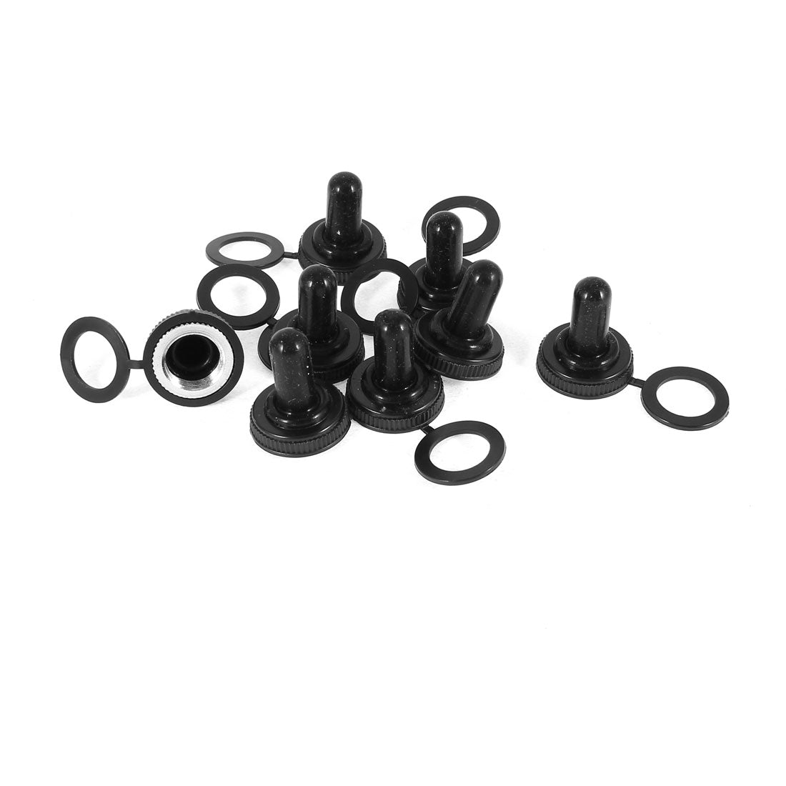uxcell Uxcell 8 Pcs 12mm Waterproof Toggle Switch Rubber Cover Cap Seal