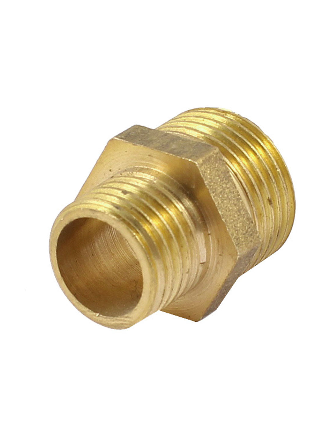 uxcell Uxcell Brass 1/4 PT x 3/8 PT Male Thread Hex Pipe Fitting Connector