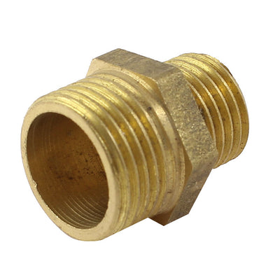 Harfington Uxcell Brass 1/4 PT x 3/8 PT Male Thread Hex Pipe Fitting Connector