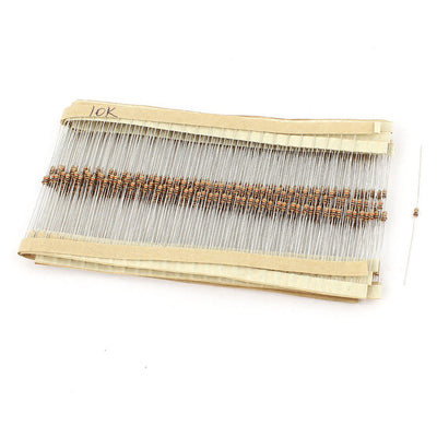 uxcell Uxcell 400 Pcs 10K Ohm 1/8W 5% Tolerance Axial Leads Type Carbon Film Resistors