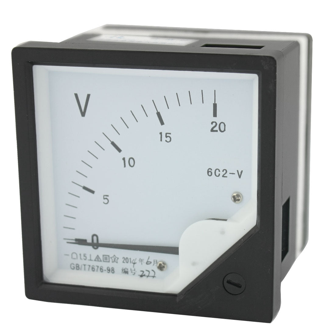 uxcell Uxcell DC 0-20V Measure Range Class 1.5 Rectangle Plastic Panel Analog Voltmeter Voltage Meter