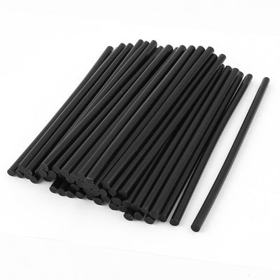 Harfington Uxcell 50 Pcs 7mm Diameter 270mm Long Crafting Models Black Plastic Hot Melt Glue Stick