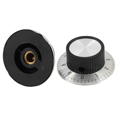 Harfington Uxcell 2 Pcs 24mm Top Dia Potentiometer Control Volume Rotary Digital Knob Cap 37mm x 15mm