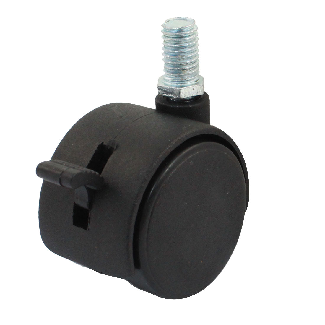 uxcell Uxcell 10mm Thread Stem Connector 1.5" Twin Wheel Swivel Brake Caster Black for Office Chair Furniture