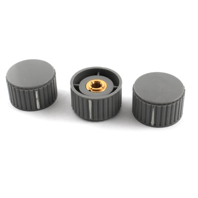 Harfington Uxcell 3 Pcs 32mm Nonslip Gray Plastic Volume Control Rotary Potentiometer Encoder Knob for 6mm Dia Shaft