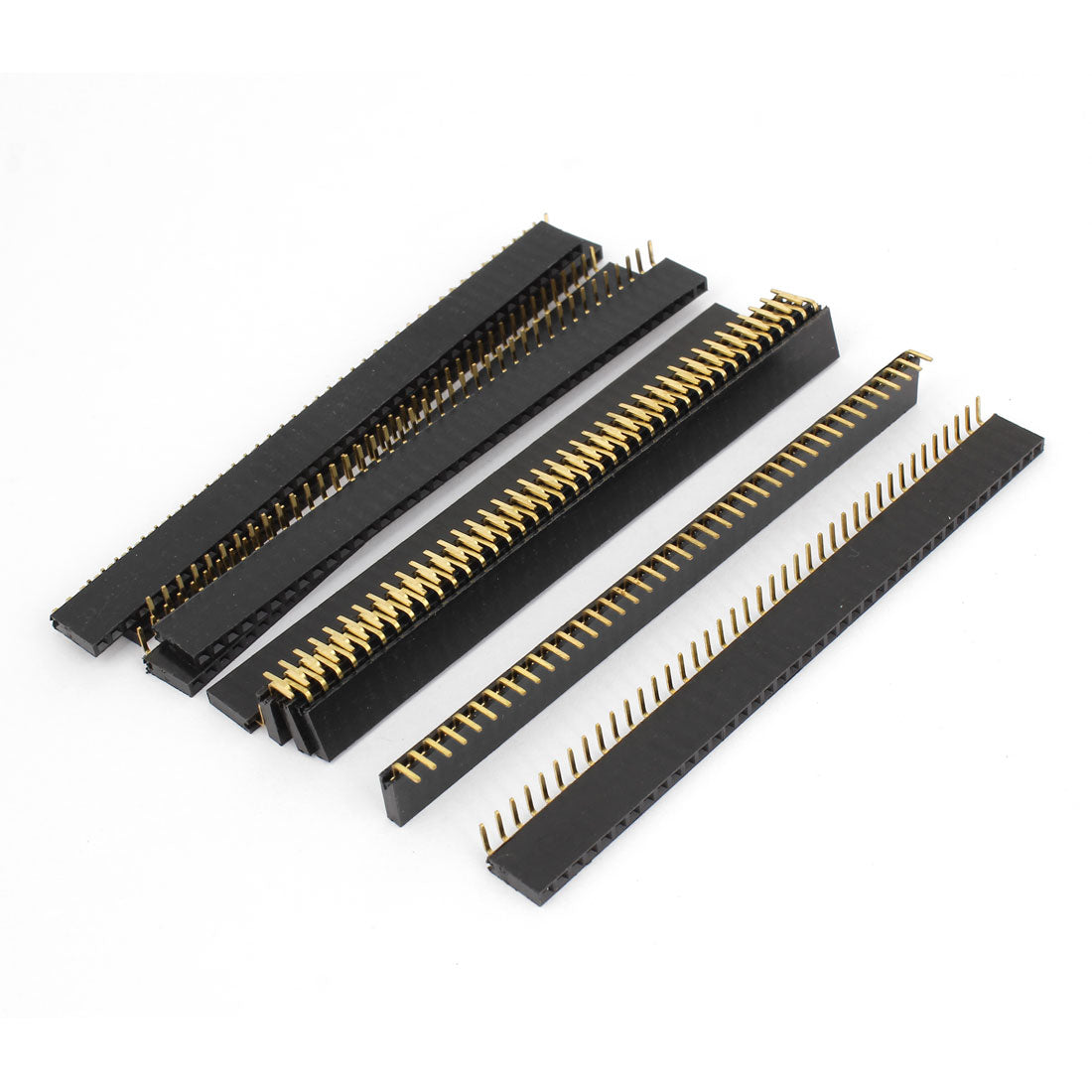 uxcell Uxcell 10pcs Single Row Right Angle 40 Pin 2.54mm Pitch Female PCB Header Connector