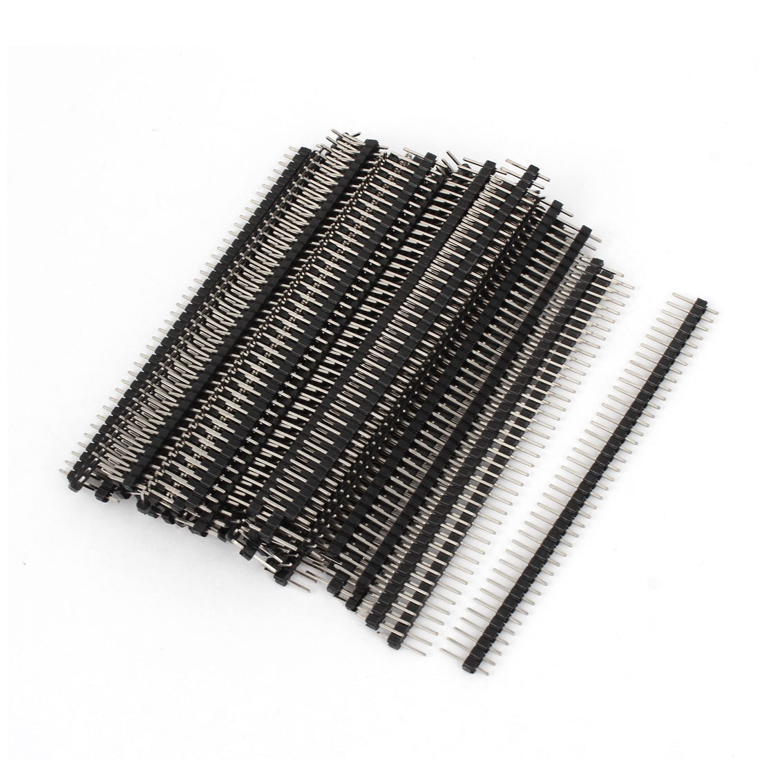 uxcell Uxcell 50pcs 2.54mm Spacing 40 Way Straight Male Pin Header Connector Strip