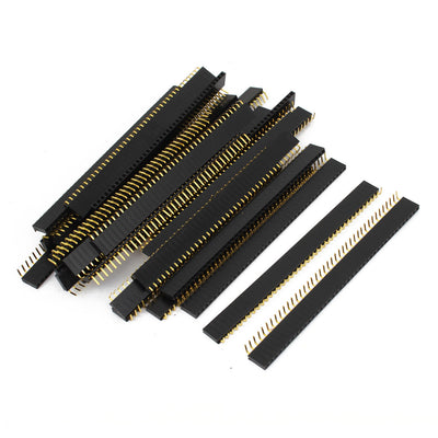Harfington Uxcell 30pcs 2.54mm Pitch Right Angle Female 40 Pins PCB Header Connector Single Row