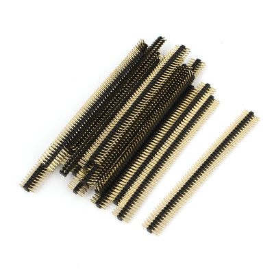 Harfington Uxcell 20pcs 50 Way Double Row Straight Pin Male Header Strip 1.27mm Pitch
