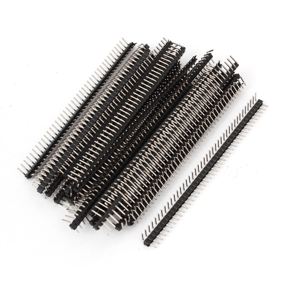 uxcell Uxcell 30pcs 40 Way Single Row Right Angle Pin Male Header Strip 2mm Pitch