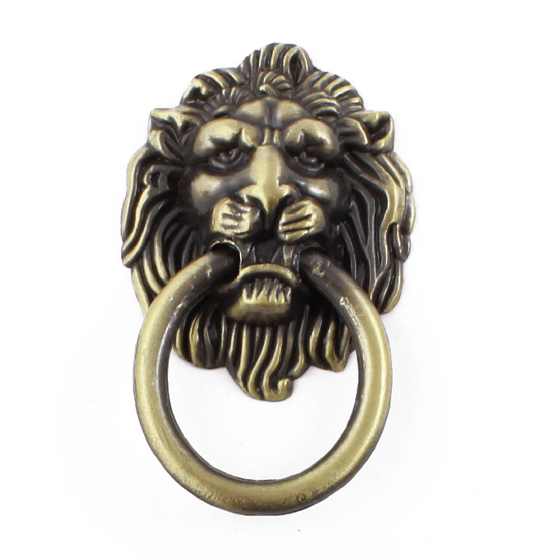 uxcell Uxcell Bronze Tone Lion Head Shape Antique Style Cabinet Pull Handle Knob