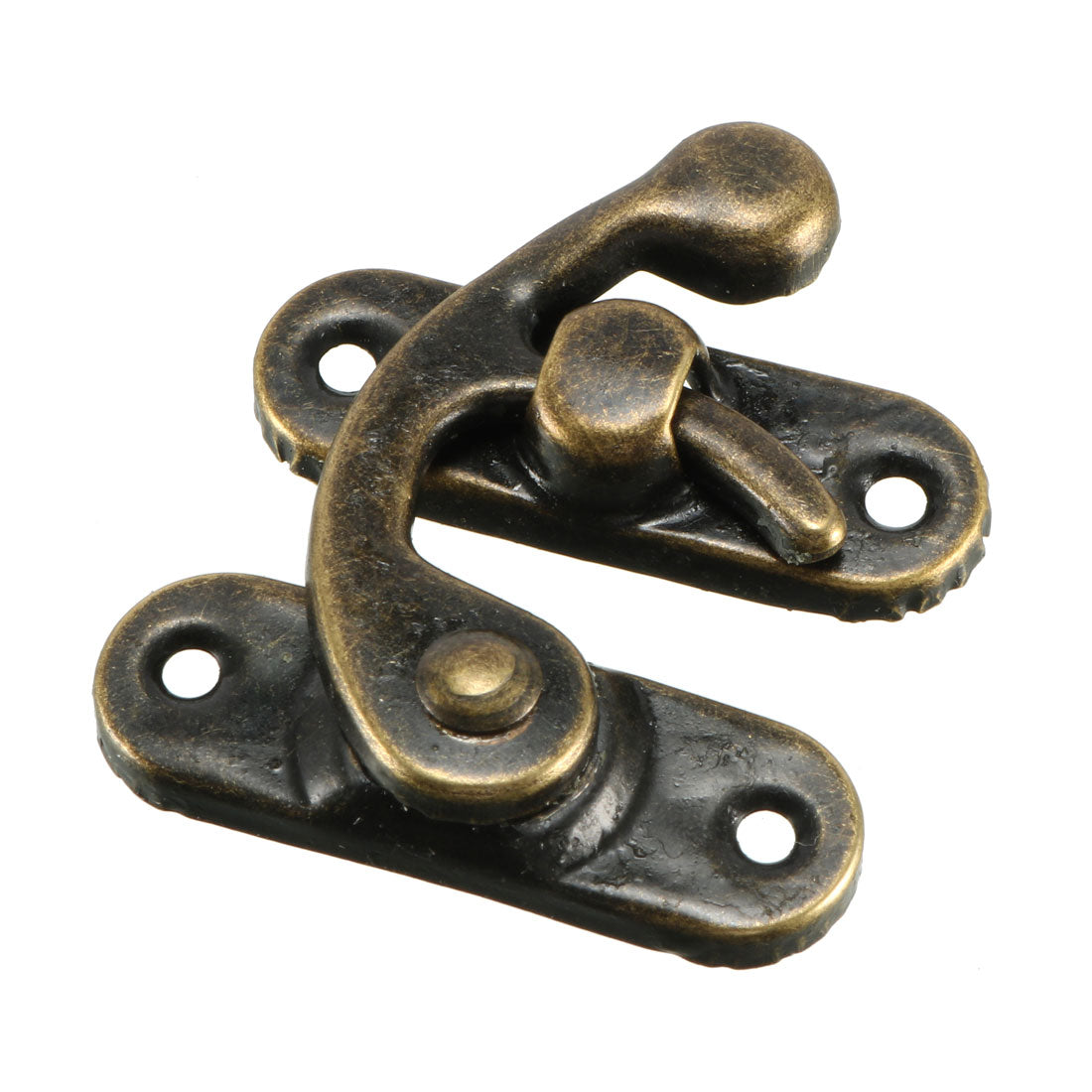 uxcell Uxcell Right Latch Hook Antique Wood Box Hasp Catch Decor 10 Pcs Bronze Tone