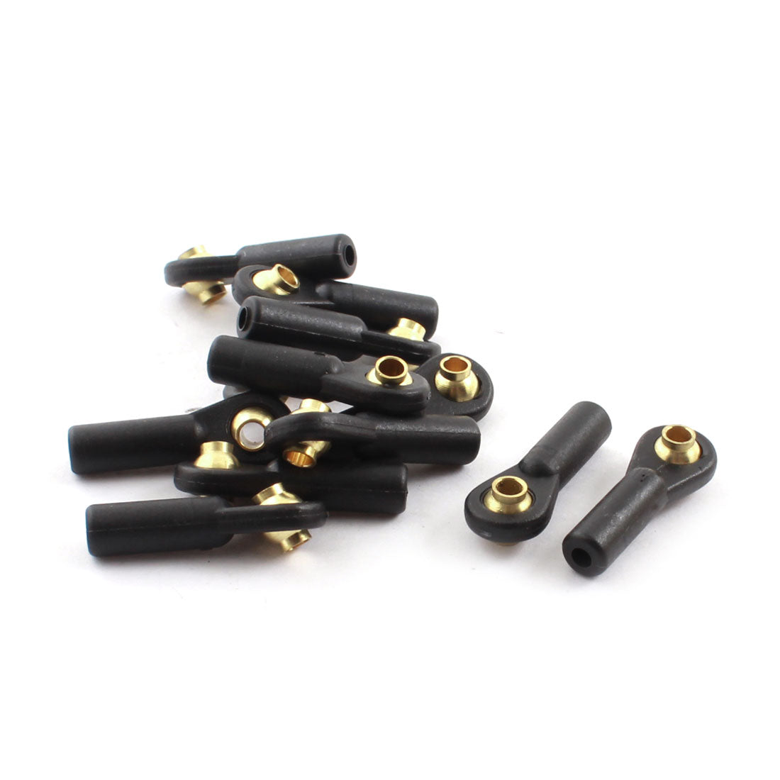 uxcell Uxcell 12Pcs RC Car Spare Parts Tie Rod Ends Brass Ball Link 3x2.5x27mm