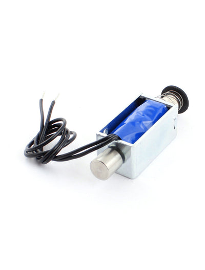 Harfington Uxcell DC 12V 1A 12W 5mm 40g Open Frame Spring Plunger Linear Motion Push Pull Type Solenoid Electromagnet Actuator