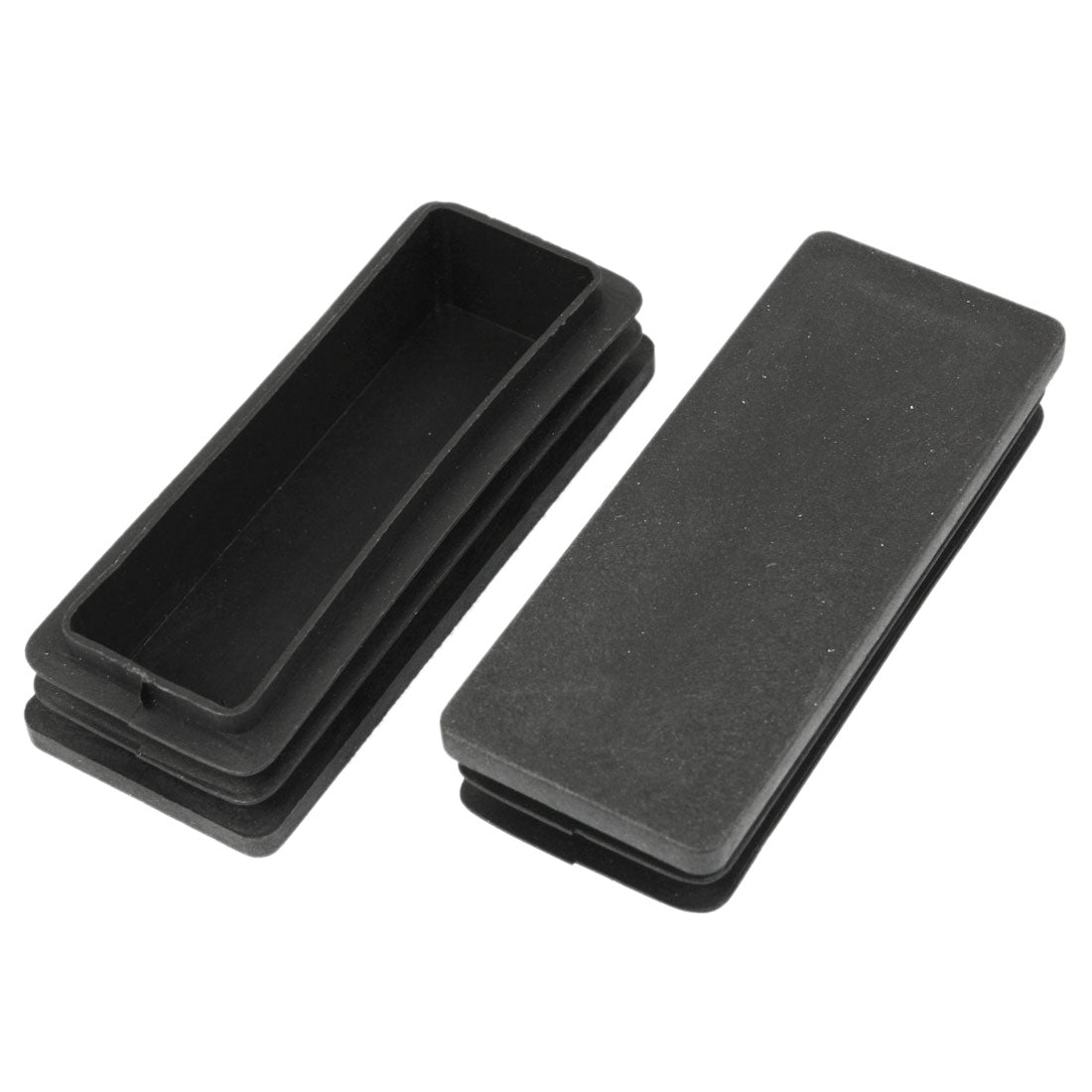 Uxcell 2 Pcs Black Plastic Rectangle Blanking End Caps Tubing Tube ...