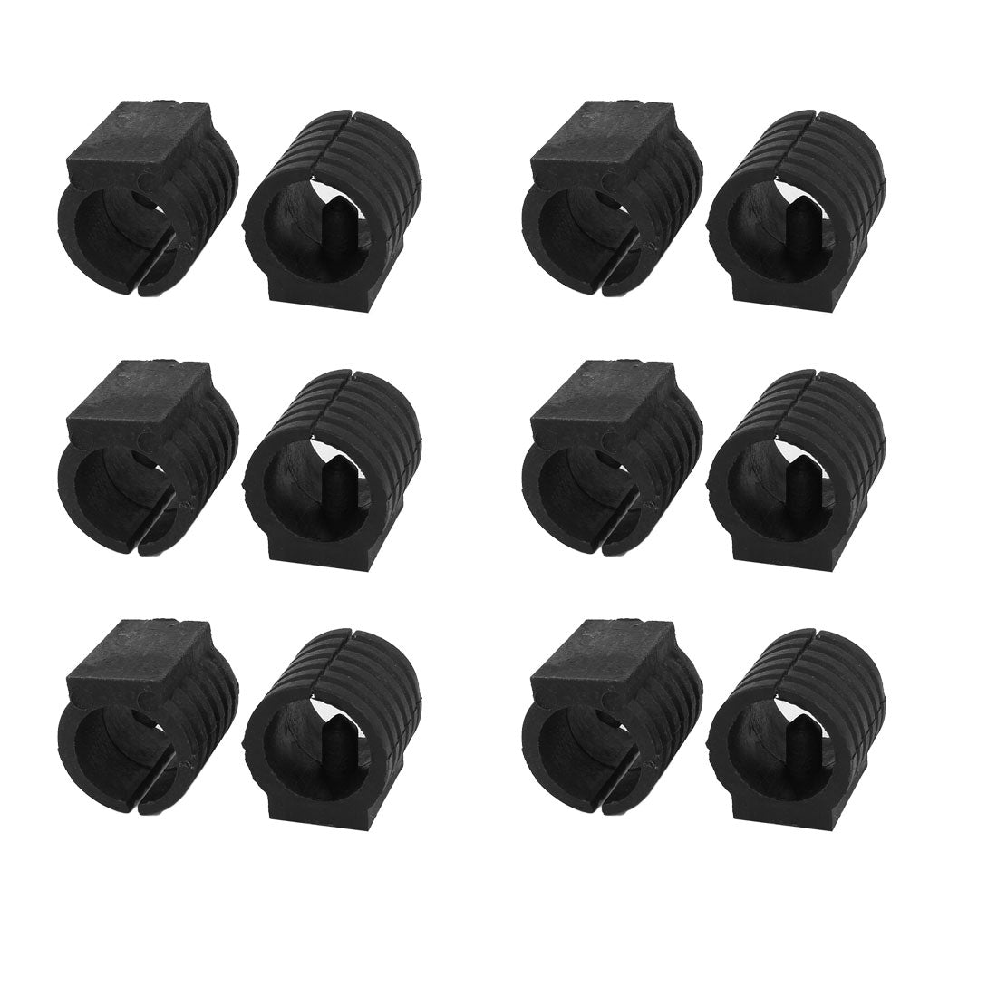 uxcell Uxcell Chair Tubing Pipe Foot Floor Glides Single Prong Round U-Shape Plastic Caps Black Fit 14mm Dia 12Pcs