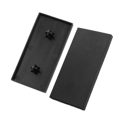 Harfington Uxcell 2Pcs Black Rectangle Extrusion End Cover for 80mm x 40mm T-Slot Aluminum Profile