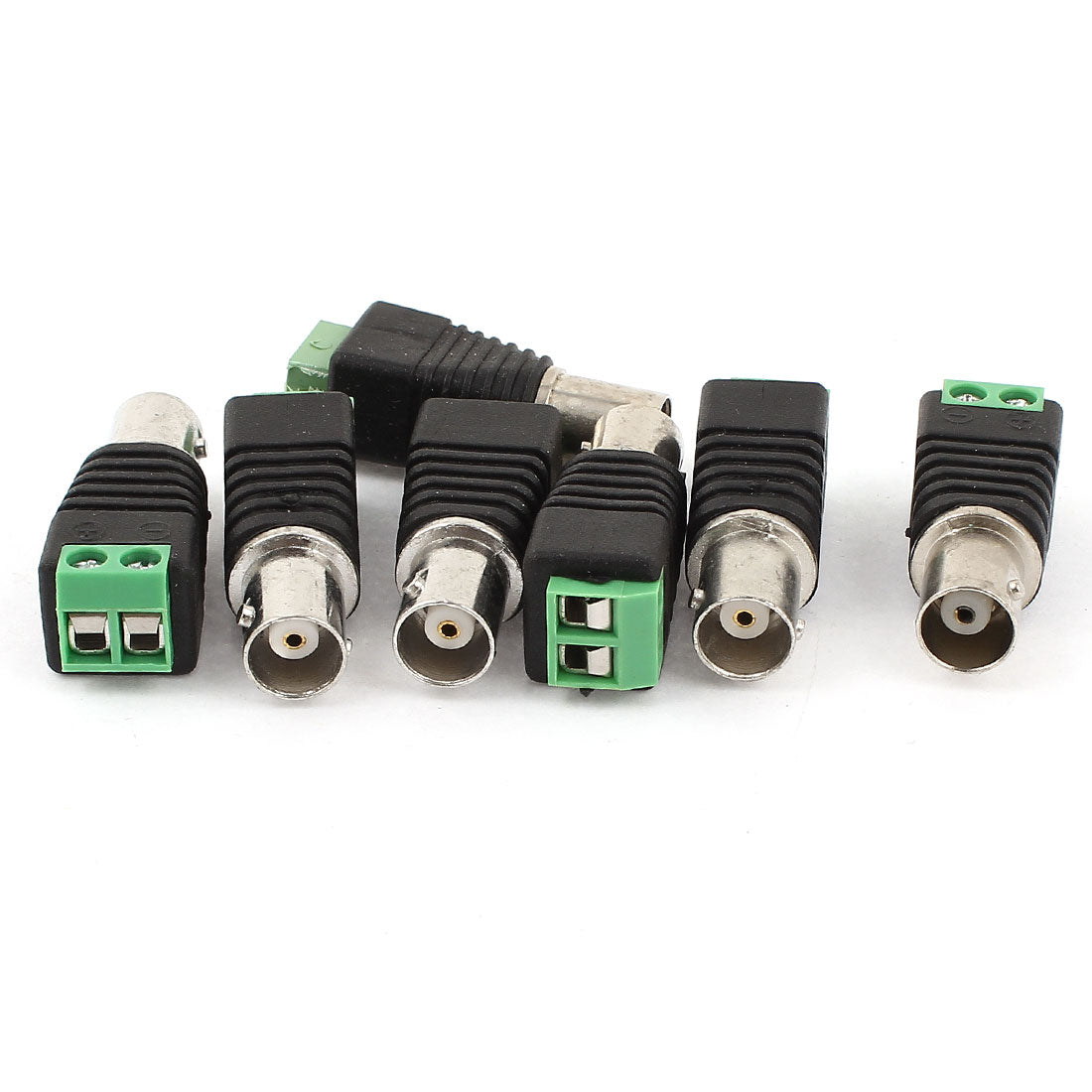 uxcell Uxcell 7pcs CAT5 Cat6 UTP to Coaxial BNC Female Video Balun Adapter for CCTV Camera