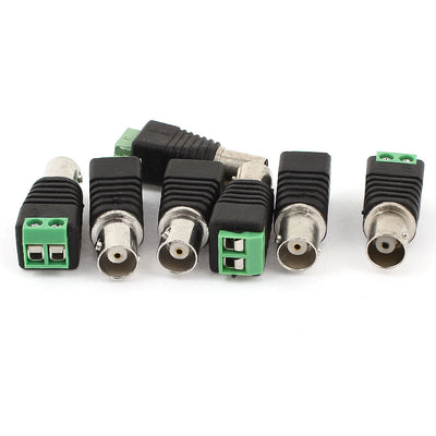 Harfington Uxcell 7pcs CAT5 Cat6 UTP to Coaxial BNC Female Video Balun Adapter for CCTV Camera