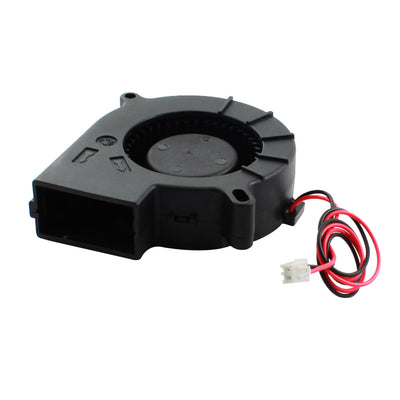 Harfington Uxcell DC 12V JST-XH Connector Black Plastic Brushless Sleeve-bearing Cooling Blower  Fan 75mm x 25mm