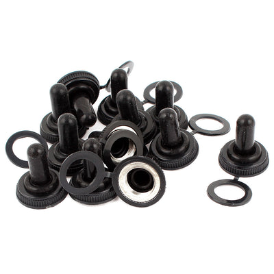 Harfington Uxcell 12pcs 11mm Female Thread Dia Rubber Waterproof Toggle Switch Cover Cap