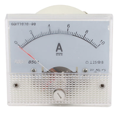 uxcell Uxcell Rectangle DC 0-10A Ammeter Gauge Analog Current Panel Meter 85C1
