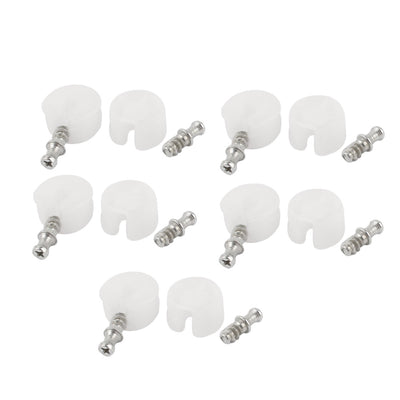Harfington Uxcell Furniture Cabinet Glass White Screw in Shelf Support Holder Pin 10 Pcs