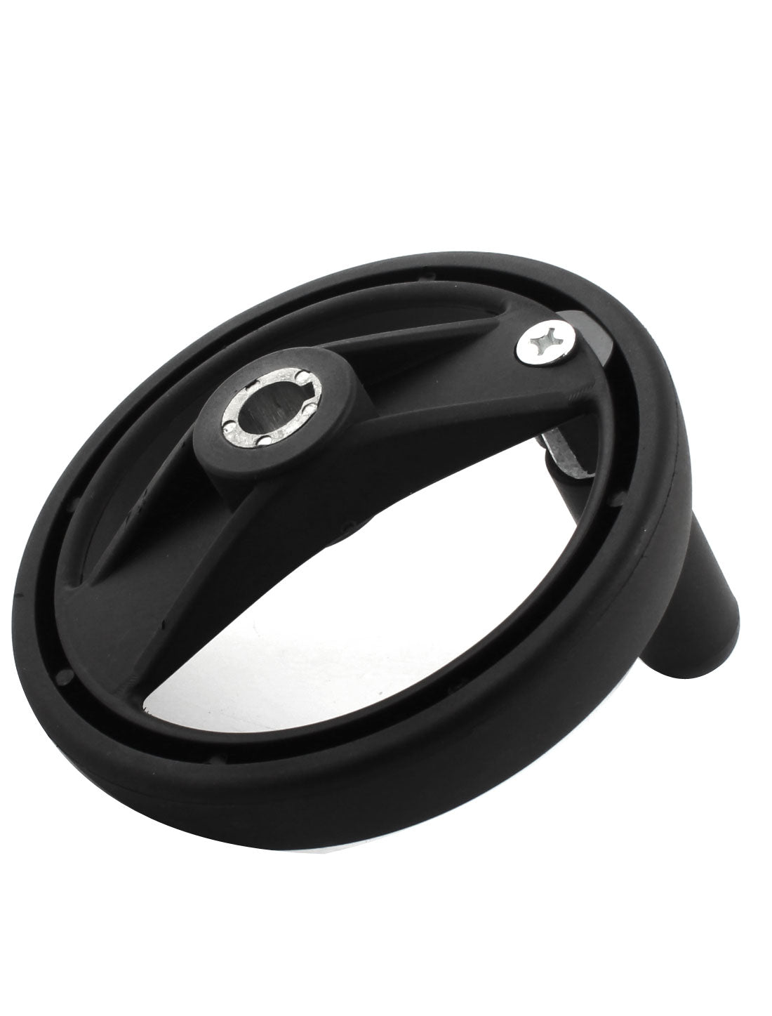 Uxcell Industrial 12mm Center Bore 125mm Diameter Black Plastic 2 Spoke ...