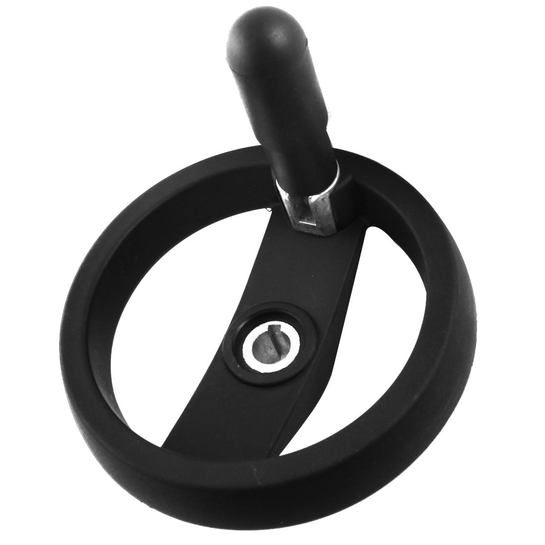 Uxcell Industrial 12mm Center Bore 125mm Diameter Black Plastic 2 Spoke ...