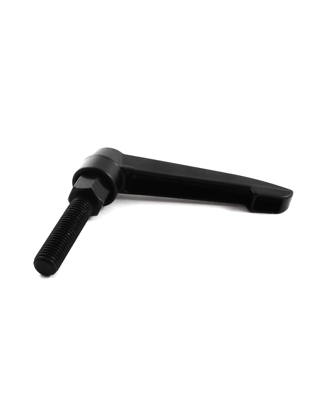 uxcell Uxcell Machinery M12x50mm Male Thread 110mm Long Clamping Lever Adjustable Black Metal Knob Handle Grip
