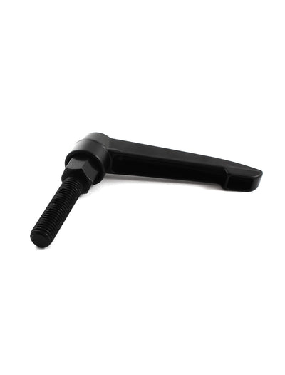 Harfington Uxcell Machinery M12x50mm Male Thread 110mm Long Clamping Lever Adjustable Black Metal Knob Handle Grip