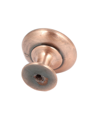 Harfington Uxcell Copper Tone Metal 30mm Round Knob Pull 2 Pcs for Cupboard Drawer Door