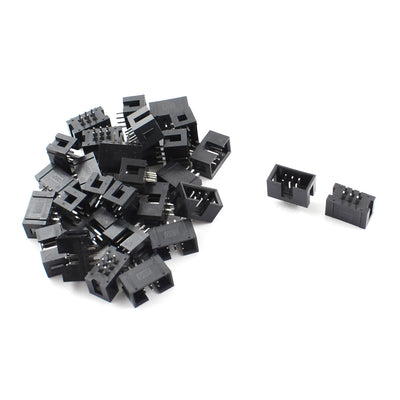 Harfington Uxcell 30 Pcs 2x3 6Pins 2.54mm Pitch Straight Type Pin Connector IDC Box Headers