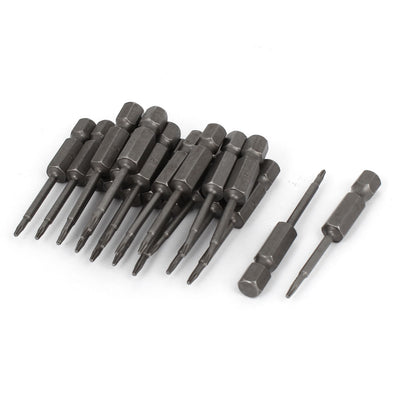 uxcell Uxcell 20 Pcs 50mm Length T5 1.5mm Head Magnetic Security Torx Screwdriver Bits