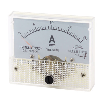 Harfington Uxcell Arabic Numeral Analog Panel Ampere Meter Gauge Amperemeter 85C1 DC 0-20A