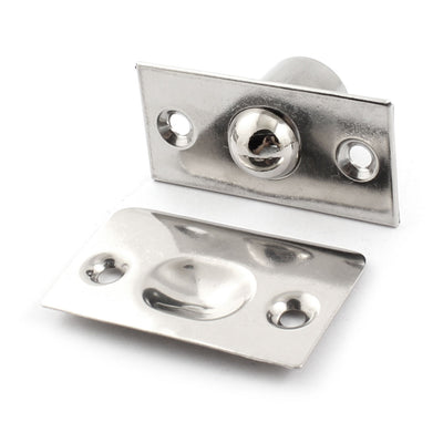Harfington Uxcell Closet Door Fitting Silver Tone Stainless Steel Ball Catch Set