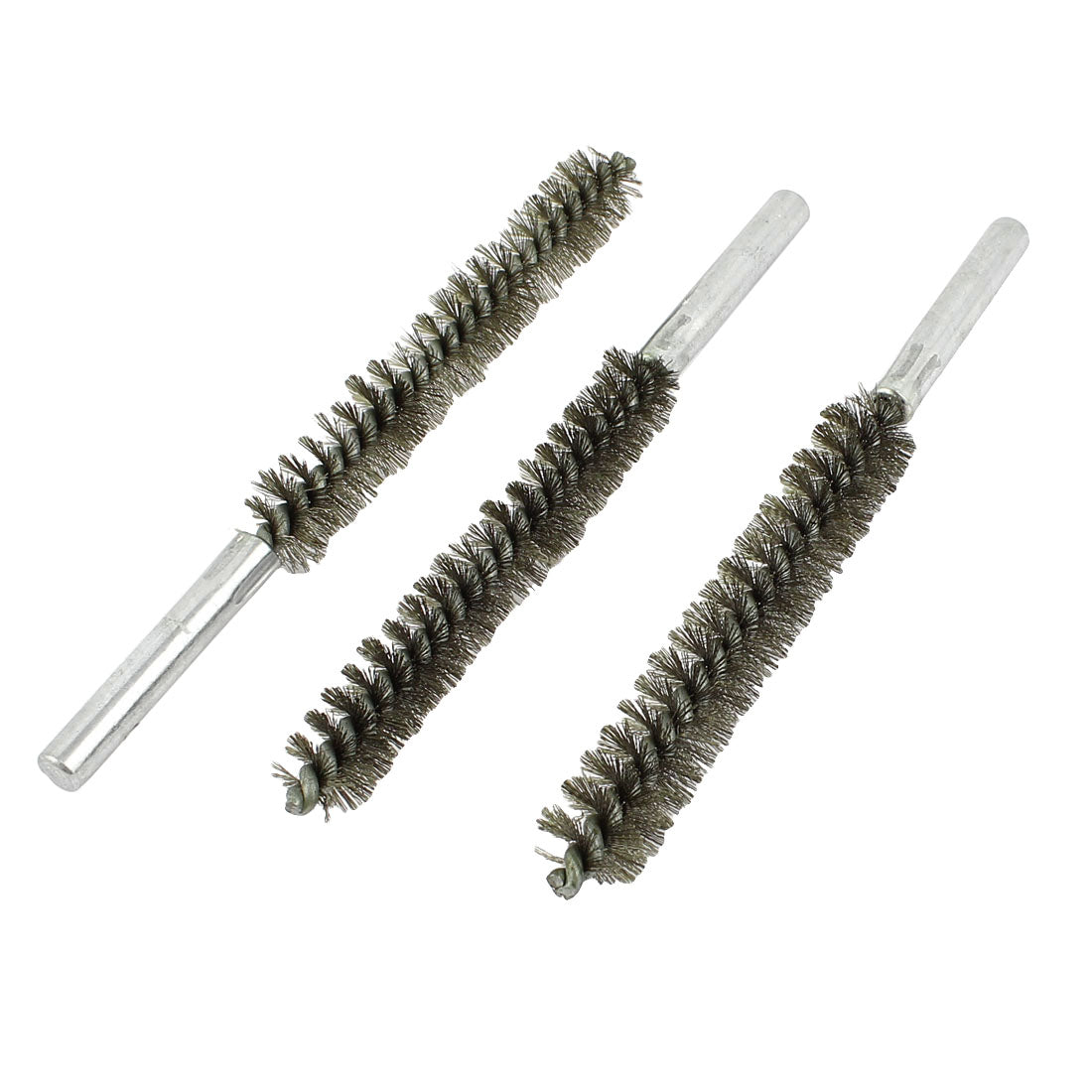 uxcell Uxcell 16cm Length 15mm Diameter Stainless Steel Wire Tube Cleaning Brush 3 Pcs