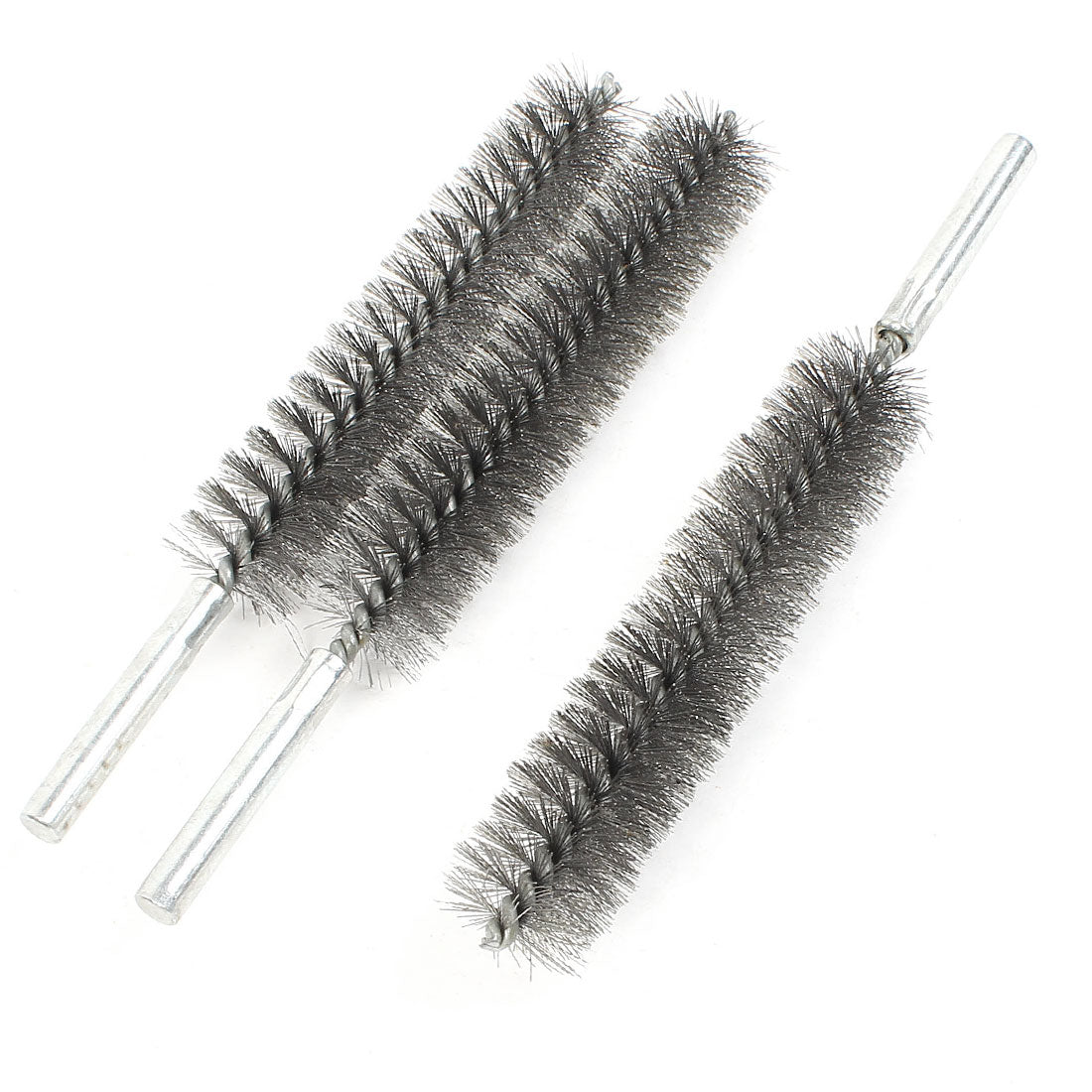 uxcell Uxcell 17cm Length 25mm Diameter Stainless Steel Wire Tube Cleaning Brush 3 Pcs
