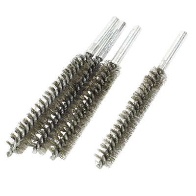 Harfington Uxcell 16cm Length 18mm Diameter Stainless Steel Wire Tube Cleaning Brush 5 Pcs