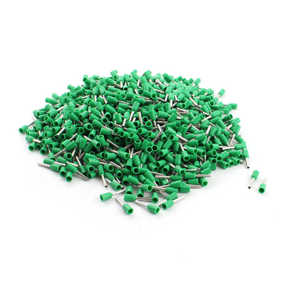 uxcell Uxcell 1000Pcs E1008 18AWG Green Tube Tublar Style Plastic Insulated Cable Wire Ends Terminals