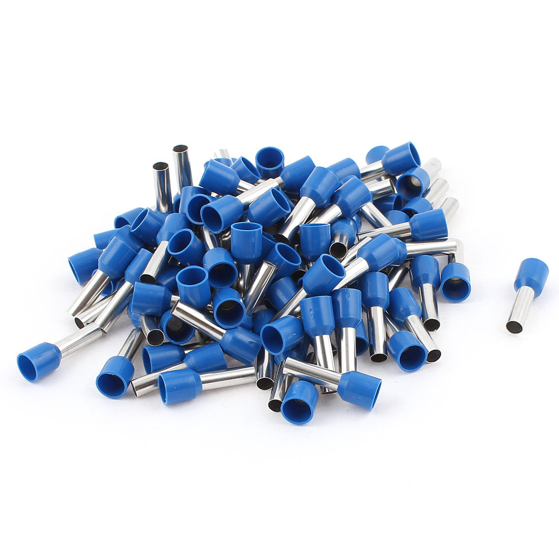 uxcell Uxcell 100 Pcs 6mm2 Crimp Cord Wire End Terminal Insulated Bootlace Ferrule Connector Blue