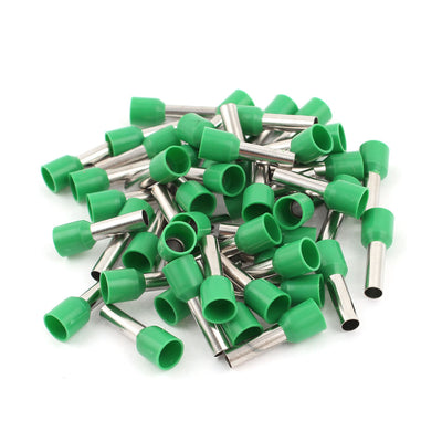 uxcell Uxcell 50 Pcs 6mm2 Crimp Cord Wire End Terminal Insulated Bootlace Ferrule Connector Green