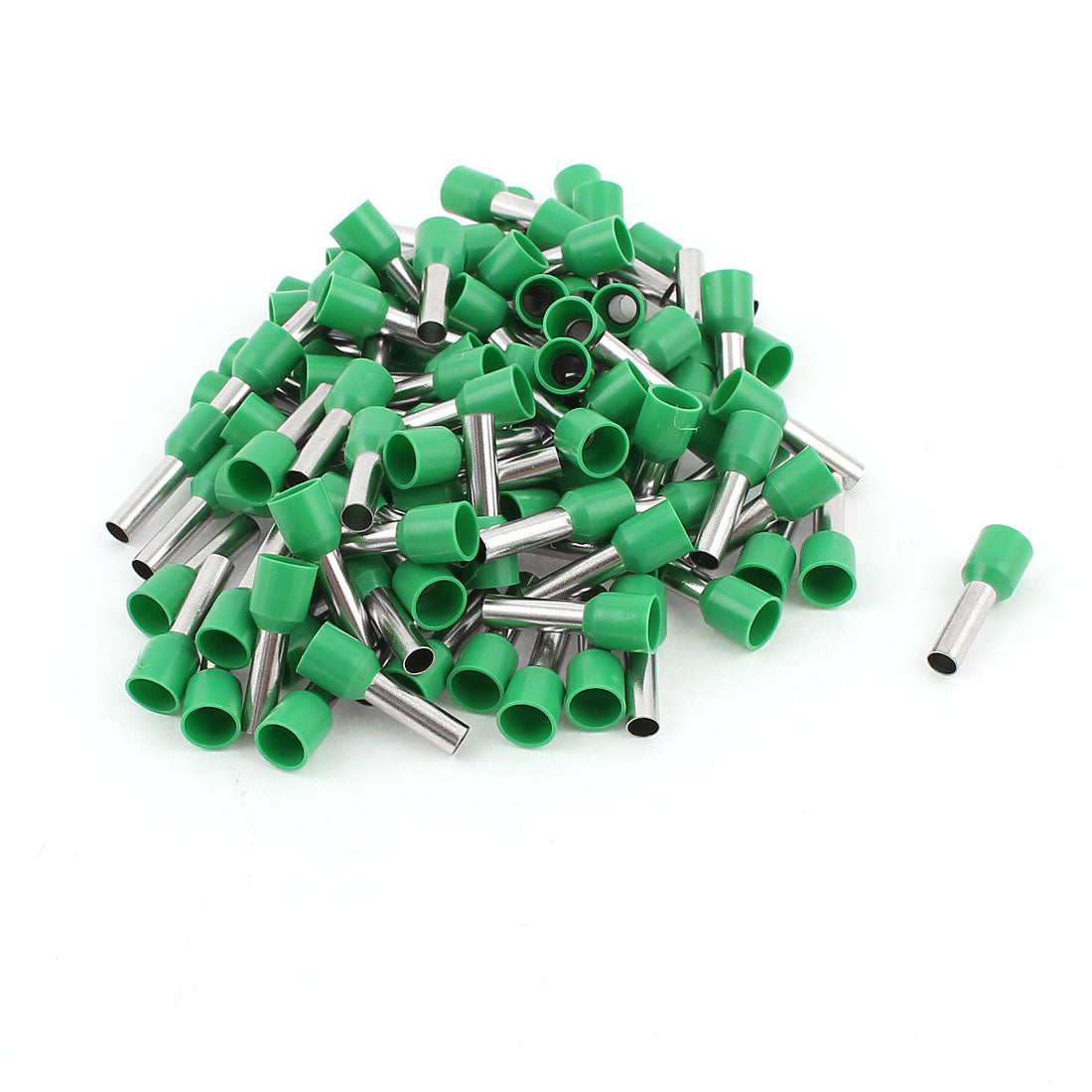 uxcell Uxcell 100 Pcs 6mm2 Crimp Cord Wire End Terminal Insulated Bootlace Ferrule Connector Green