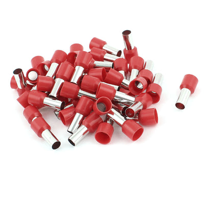uxcell Uxcell 50 Pcs 16mm2 Crimp Cord Wire End Terminal Insulated Bootlace Ferrule Connector Red