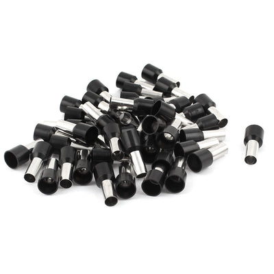 uxcell Uxcell 50 Pcs 16mm2 Crimp Cord Wire End Terminal Insulated Bootlace Ferrule Connector Black