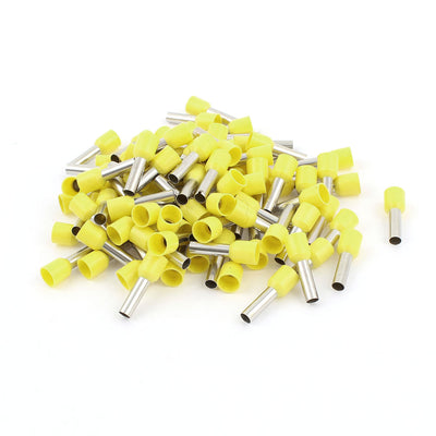 Harfington Uxcell 100 Pcs  6mm2 Crimp Cord Wire End Terminal Insulated Bootlace Ferrule Connector Yellow