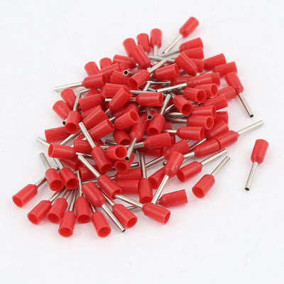 uxcell Uxcell 100 Pcs 0.5mm2 Crimp Cord Wire End Terminal Insulated Bootlace Ferrule Connector Red